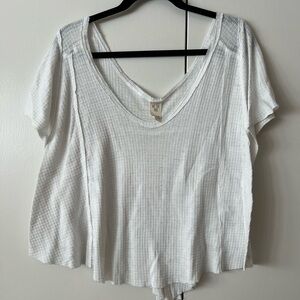 We The Free oversized V-neck shirt